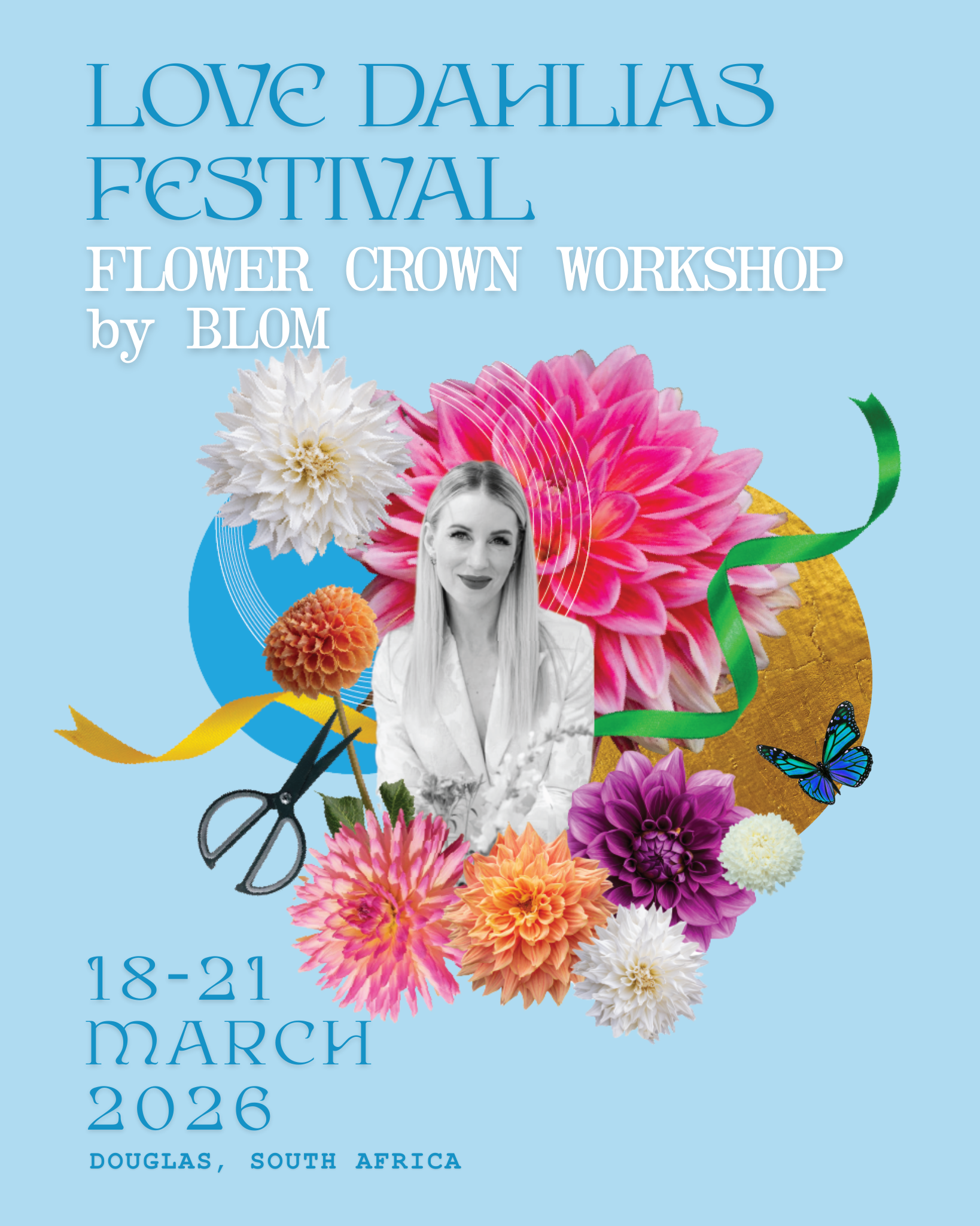 Queen of Blooms – Flower Crown Workshop with Chane from Blom.Online - Love Dahlias - south - africa - flower - bulbs